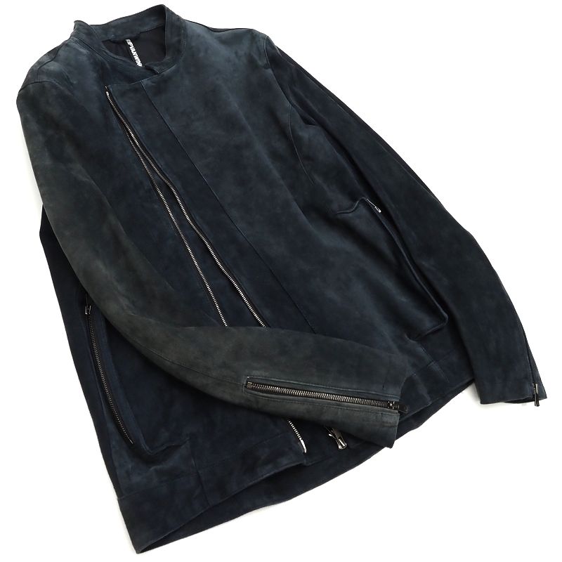 楽天市場】未使用品訳あり RIPVANWINKLE スエードレザー ライダース