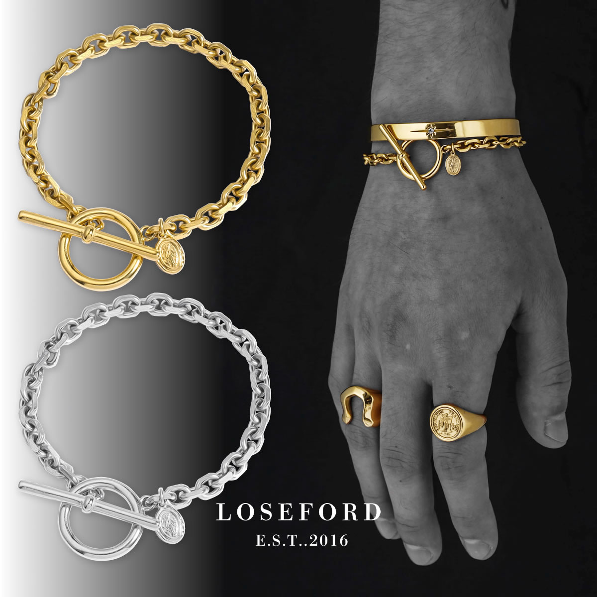 楽天市場】【LOSE FORD 公式】 316L カットチェーンブレスレット