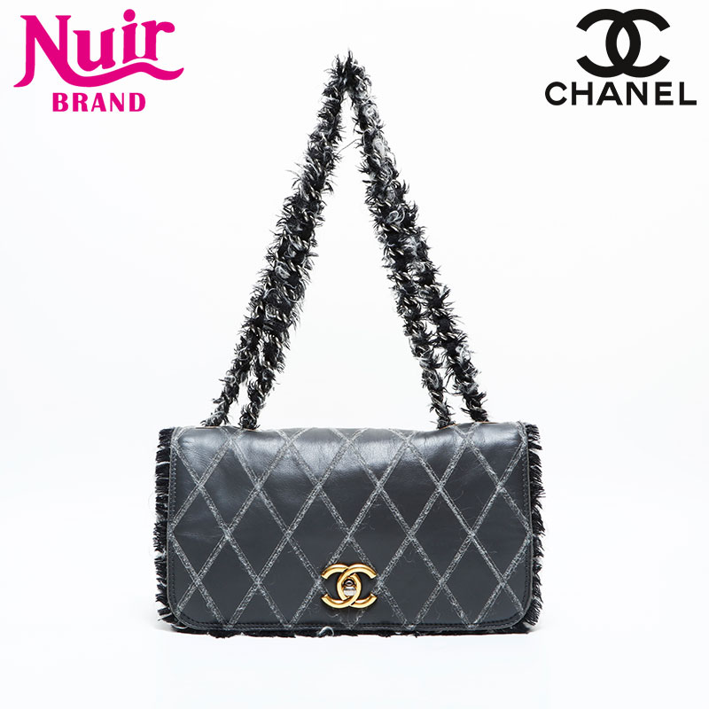 楽天市場】シャネル CHANEL 15番台 2011 レザー フラップ ツイード