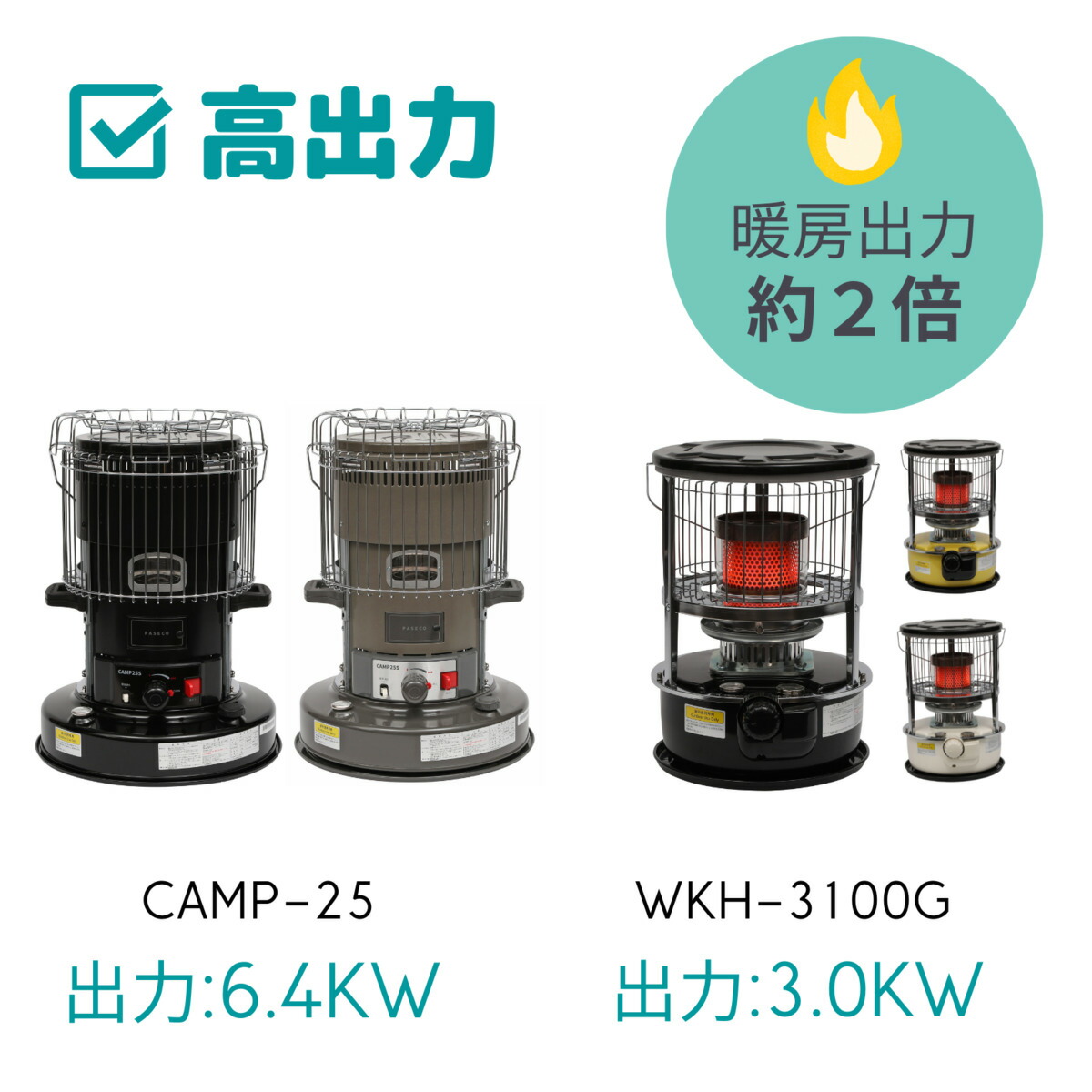 楽天市場】PASECO パセコ CAMP-25 キャンプ25 アウトドア 対流型 石油