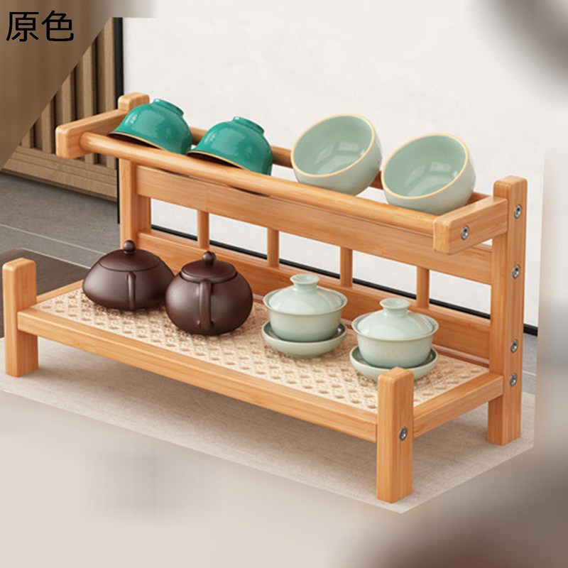 楽天市場】木製ラック 茶器収納棚 2段式 3段式 水切りラック 乾燥