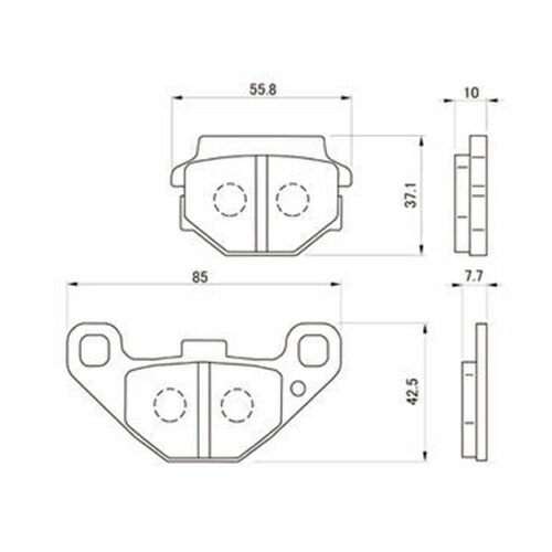 楽天市場】DAYTONA ハイパーシンタードパッド ブレーキパッド 72457