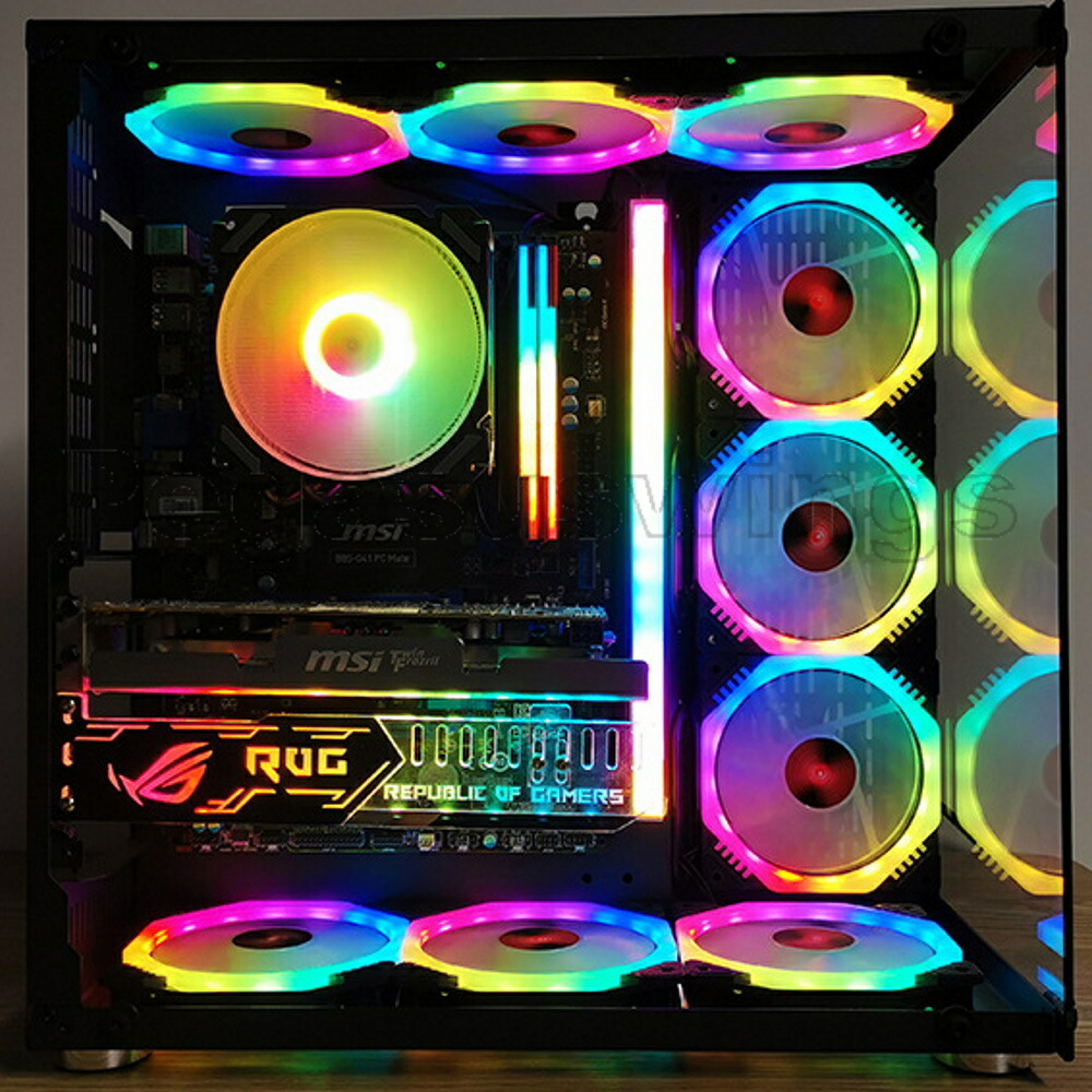 楽天市場】PCファン ゲーミング ケースファン ブラックフレーム