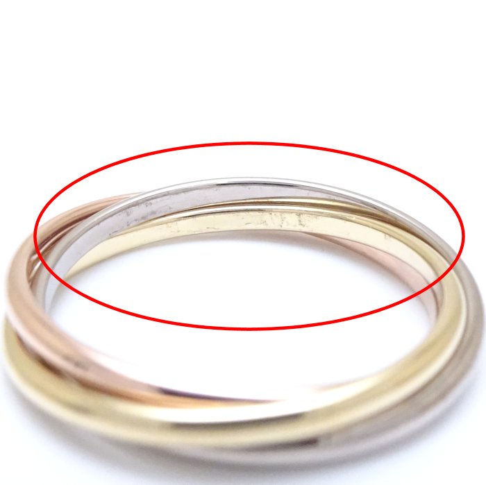 楽天市場】カルティエ CARTIER トリニティ リング 指輪 XS #50 10号 3