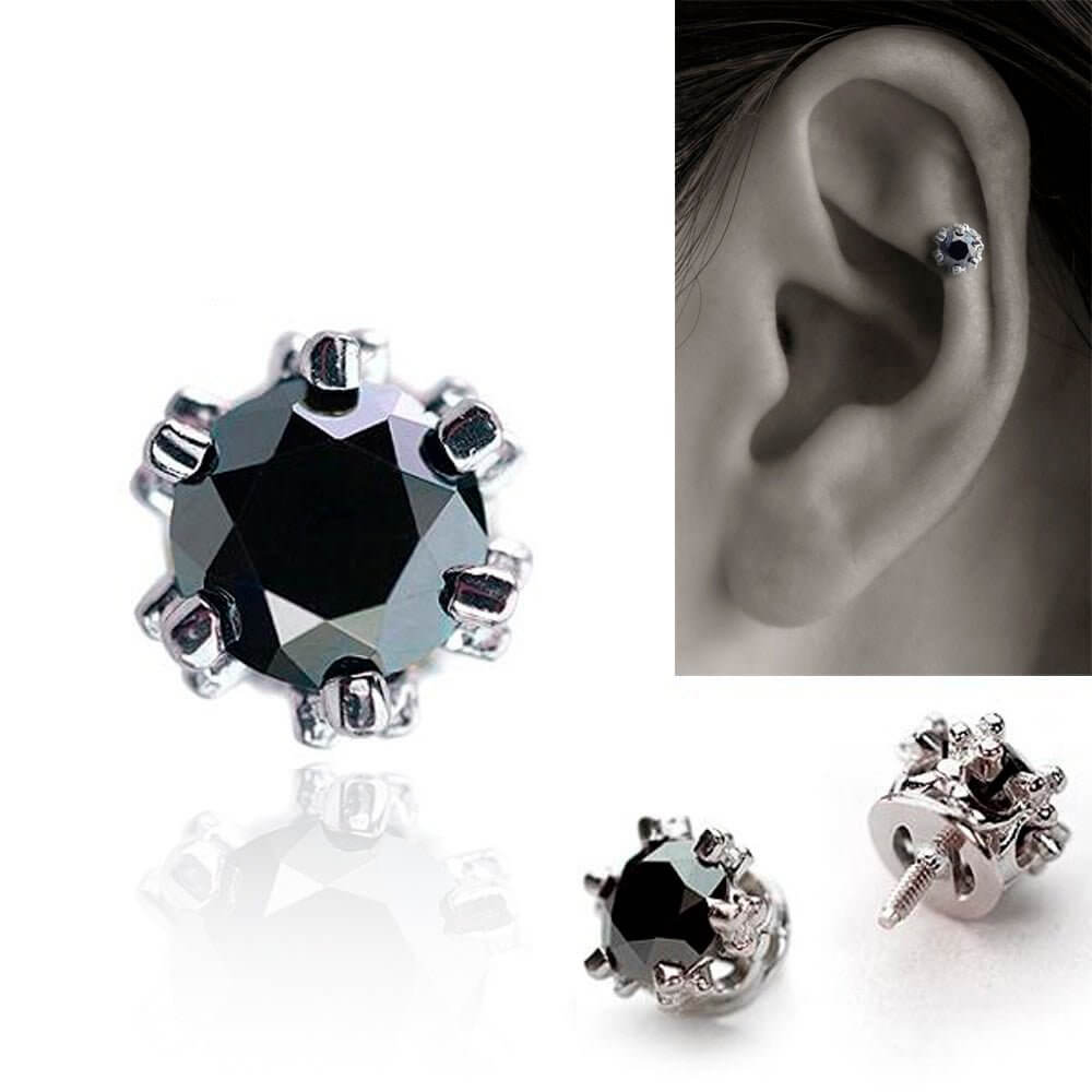 楽天市場】K18/PT ブラックダイヤモンド ボディピアス │ 16G/14G