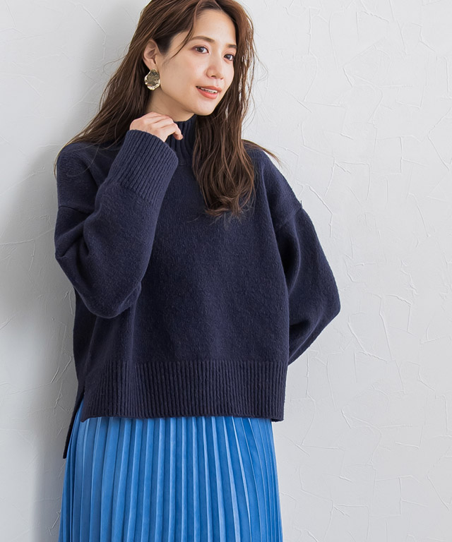 楽天市場】≪冬SALE！≫選べる2ネッククロップド丈ニット ☆ ニット