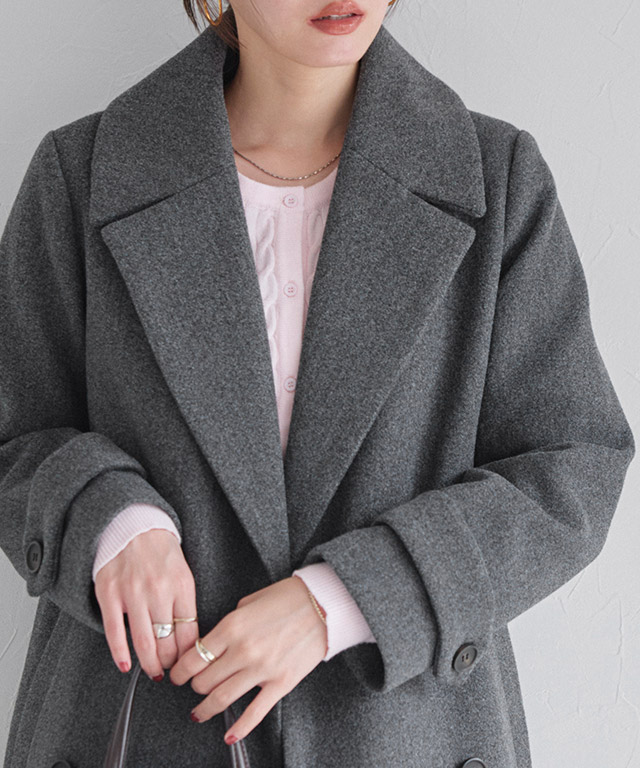 楽天市場】メルトンPコート ☆ Pコート ピーコート アウター ミドル丈