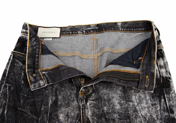 楽天市場】【中古】 グッチGUCCI ウォッシュドブラックデニムパンツ 黒