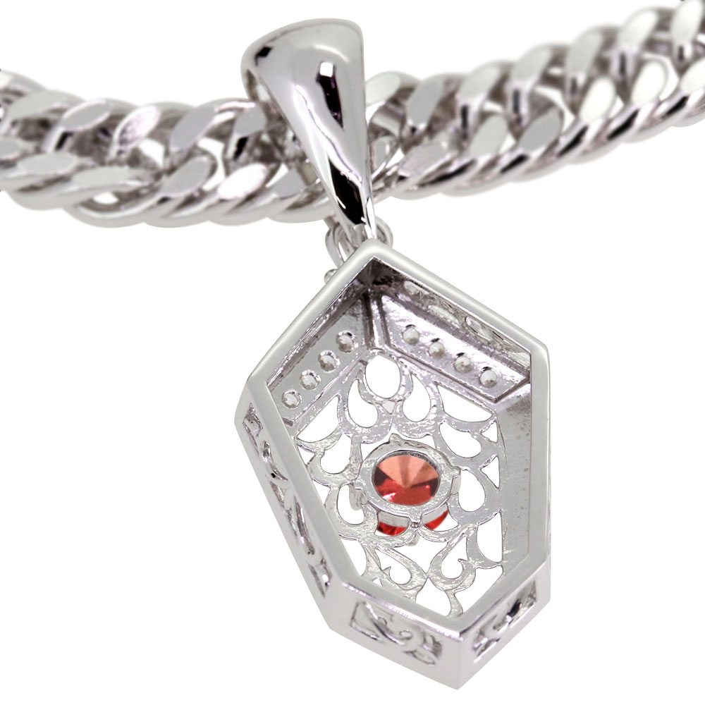 楽天市場】シルバー ペンダントトップ メンズ 喜平用 1月誕生石