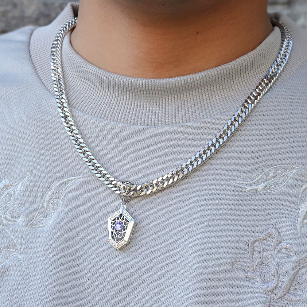 楽天市場】シルバー ペンダントトップ メンズ 喜平用 12月誕生石