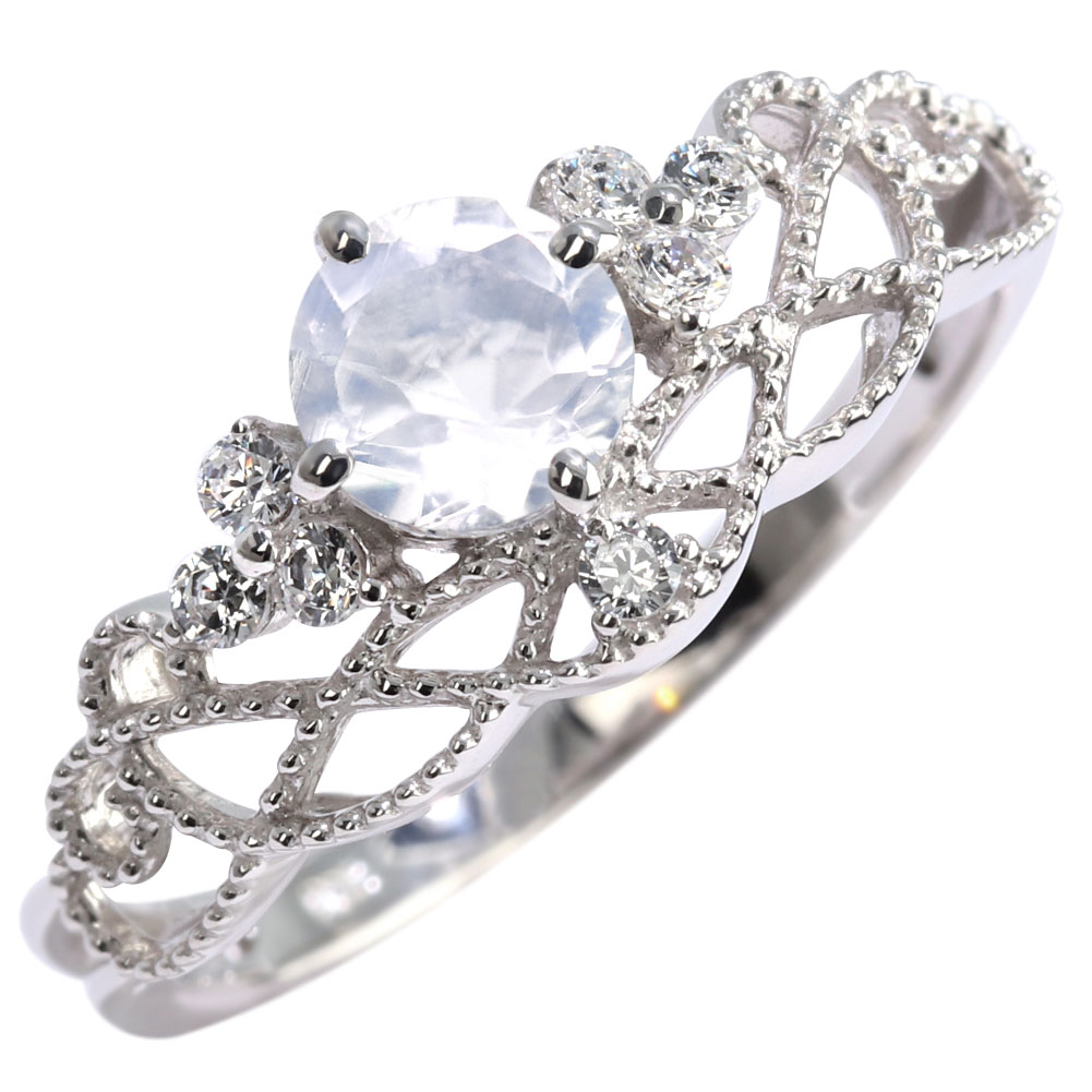 楽天市場】プラチナ 指輪 6月誕生石 ブルームーンストーン レディース