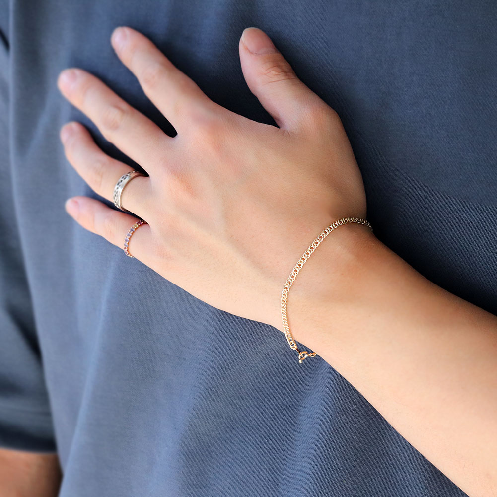 楽天市場】18金 ブレスレット メンズ 喜平 k18 ゴールド 中空 ダブル