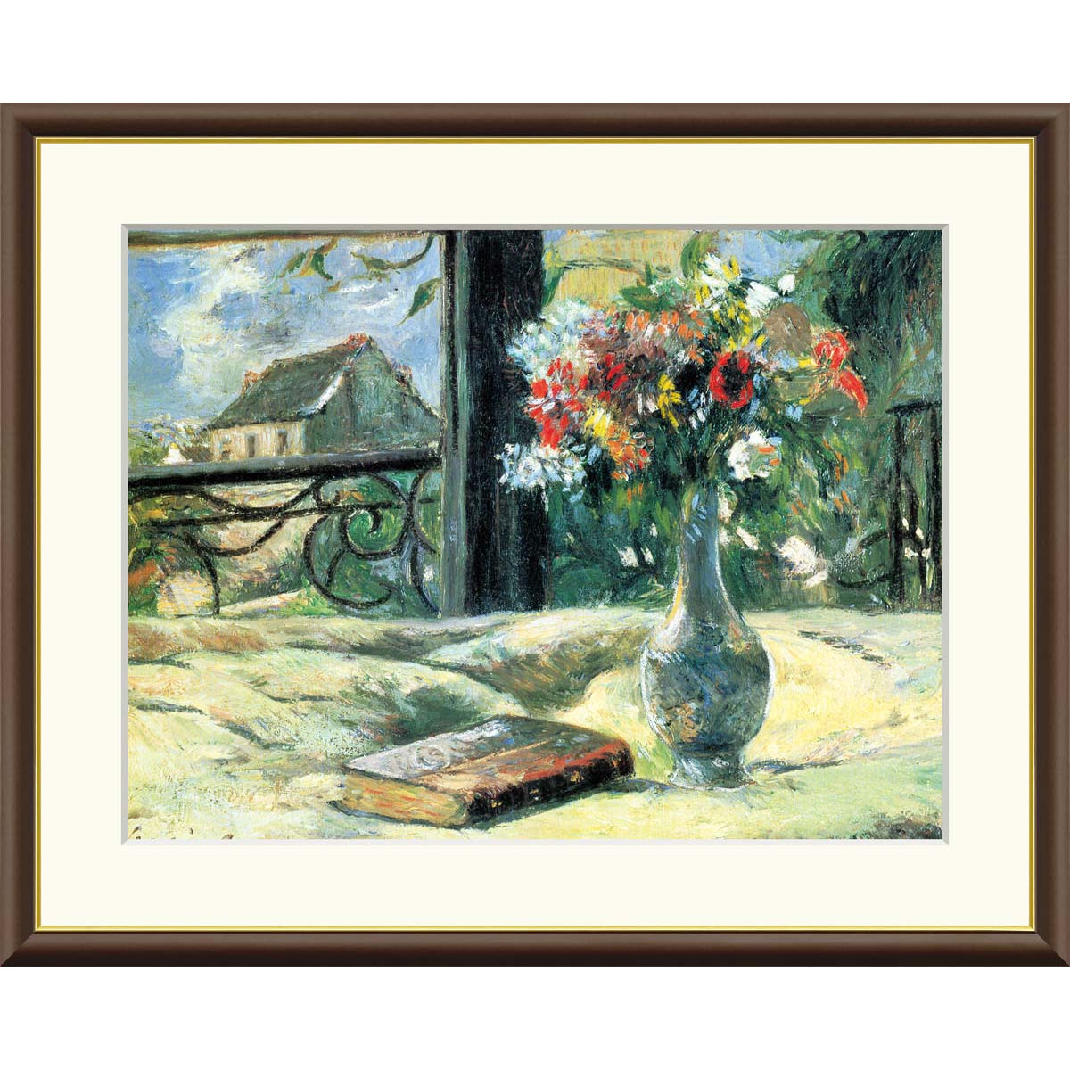 楽天市場】絵画 世界の名画 窓辺に咲く花瓶 ポール・ゴーギャン 額入り