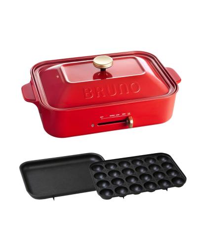 楽天市場】BRUNO コンパクトホットプレート レッド BOE021-RDの通販