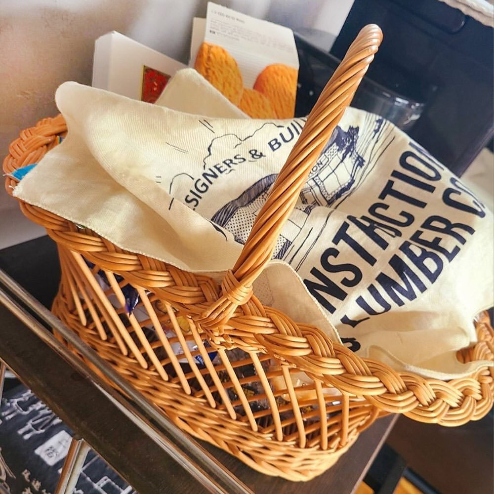 楽天市場】フランス柳バスケット 1本手付クロスL【手づくりのぬくもり