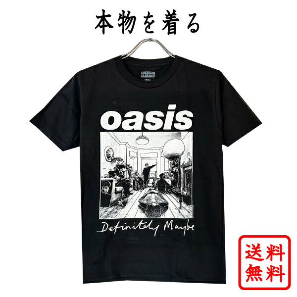 楽天市場】オアシス OASIS 正規品 tシャツ ブラック 黒 バンドtシャツ