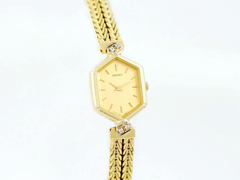 楽天市場】電池交換済 SEIKO セイコー 1220-5280 4石 4P ゴールド YGP