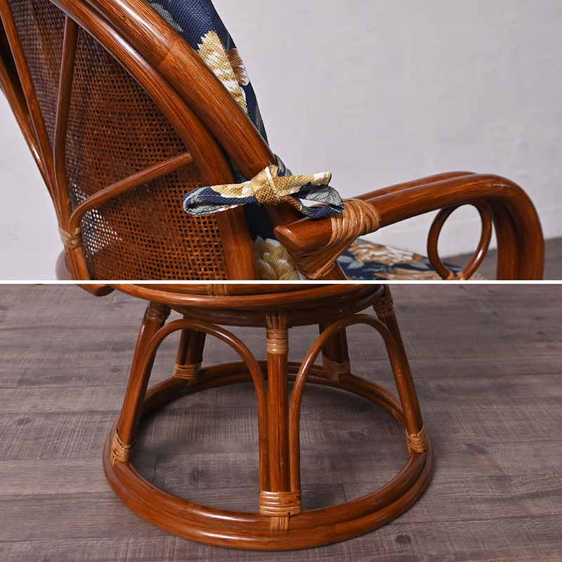 楽天市場】回転椅子 籐椅子 ラタン 籐 回転椅子 選べるクッション6種類