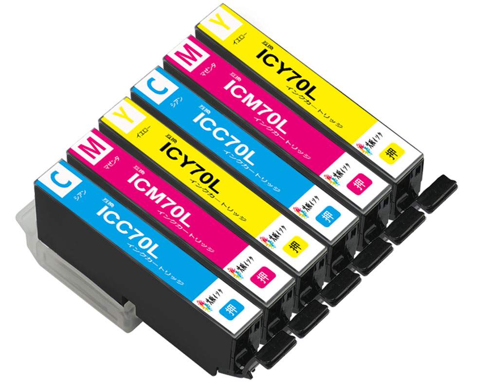楽天市場】エプソンIC6CL70L 6本セット互換 IC70L C M Y各2個
