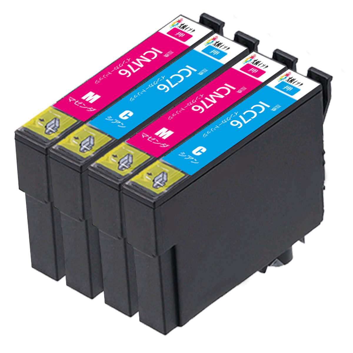 楽天市場】ICC76シアン1個 ICM76マゼンタ 2色4本セット 互換インク