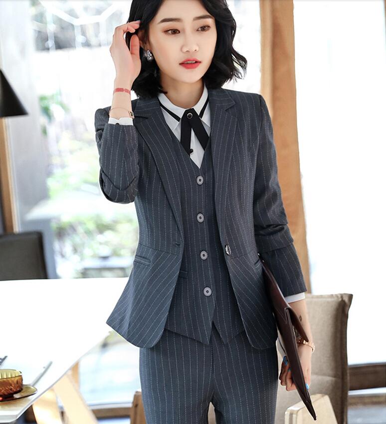 楽天市場】上品 3色 3点セット ストライプ ジャケット＋シャツ+パンツ