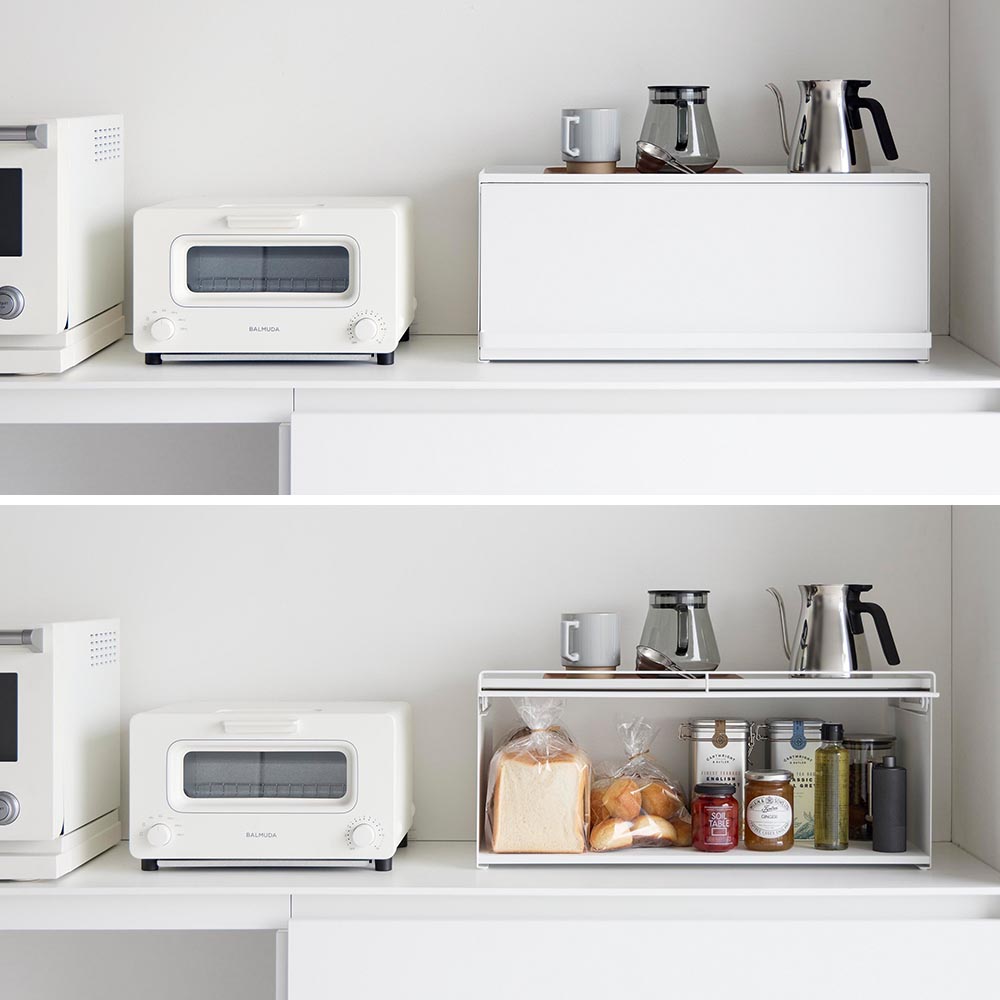 楽天市場】山崎実業 tower 前が開くキッチンカウンター上収納ラック