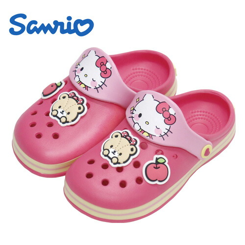 楽天市場】JP【サンリオ キティちゃん ウインク バッジ付 EVA サンダル