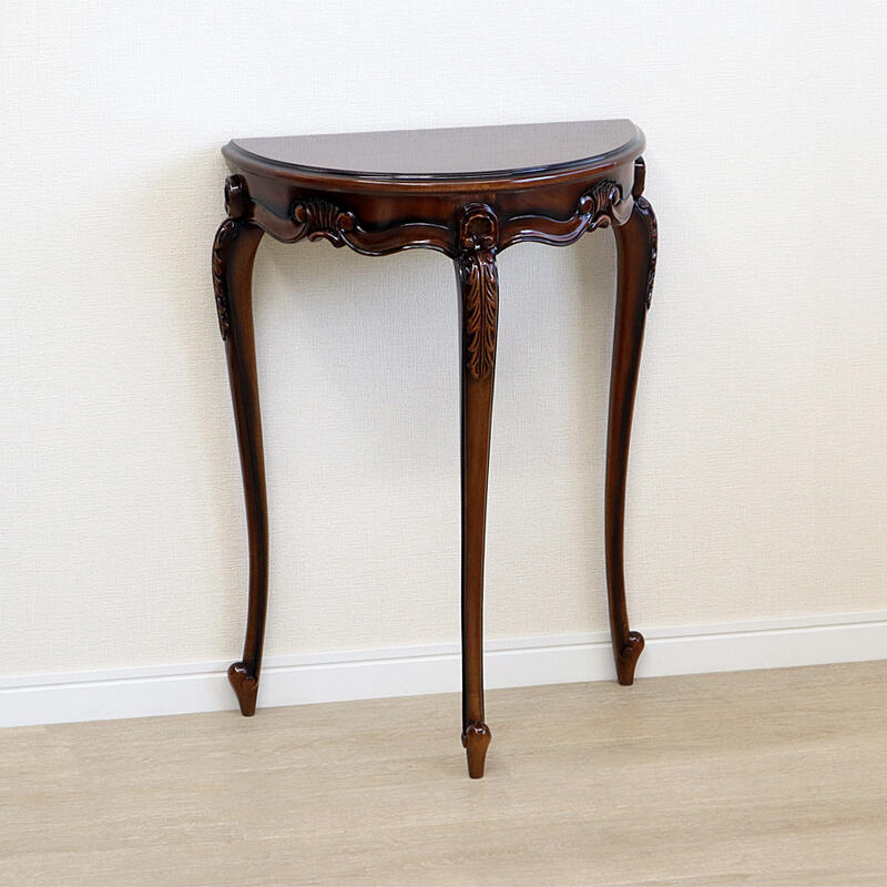 楽天市場】マホガニー 3脚 ハーフムーン コンソール(小)コンソール