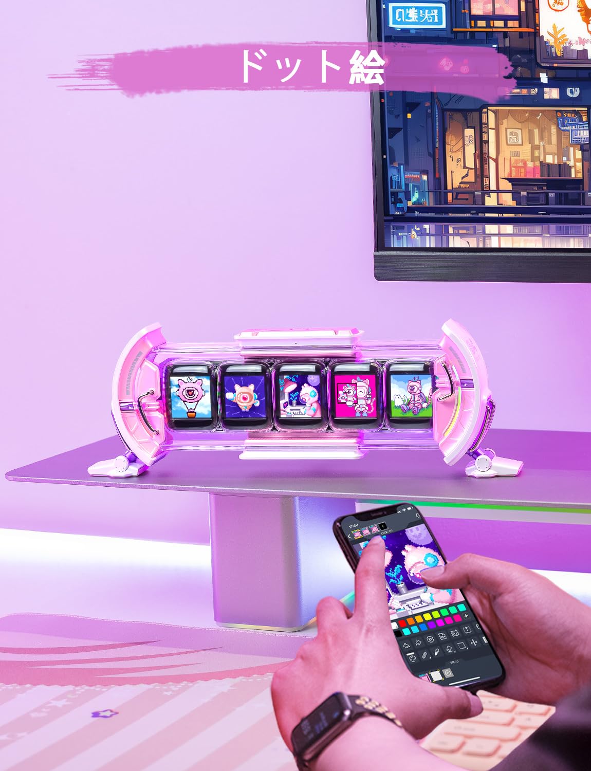 楽天市場】Divoom Times Gate 置き時計 おしゃれ デジタル ピクセル