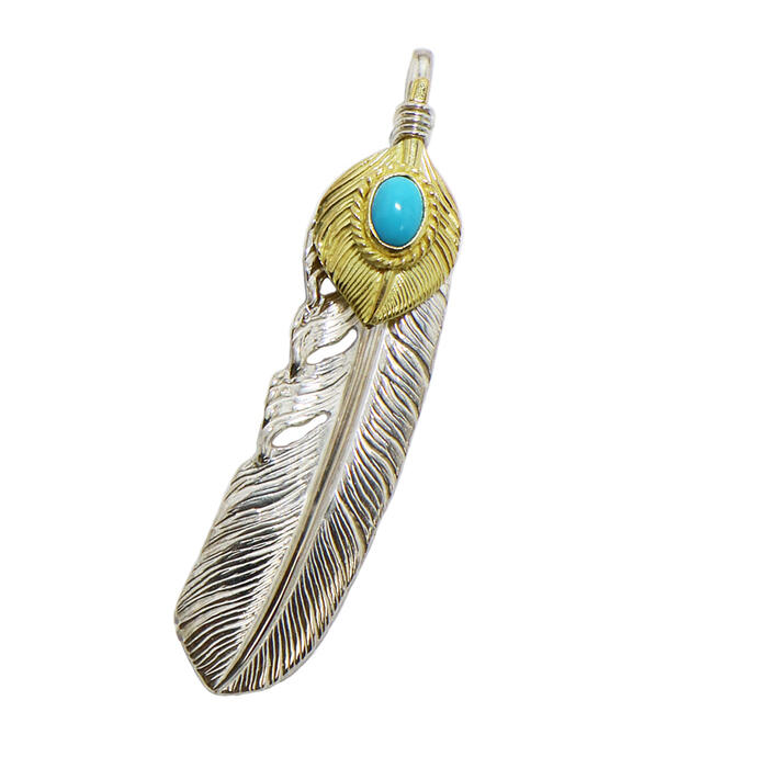 楽天市場】TADY&KING ハートK18フェザー金縄ターコイズ Lサイズ