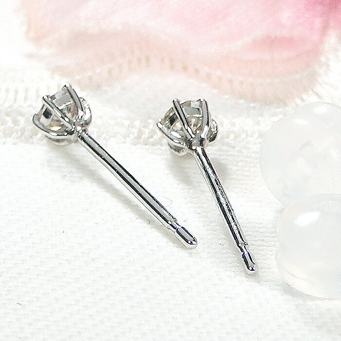 楽天市場】Pt900 一粒 ダイヤモンド スタッドピアス【0.1ct】【送料