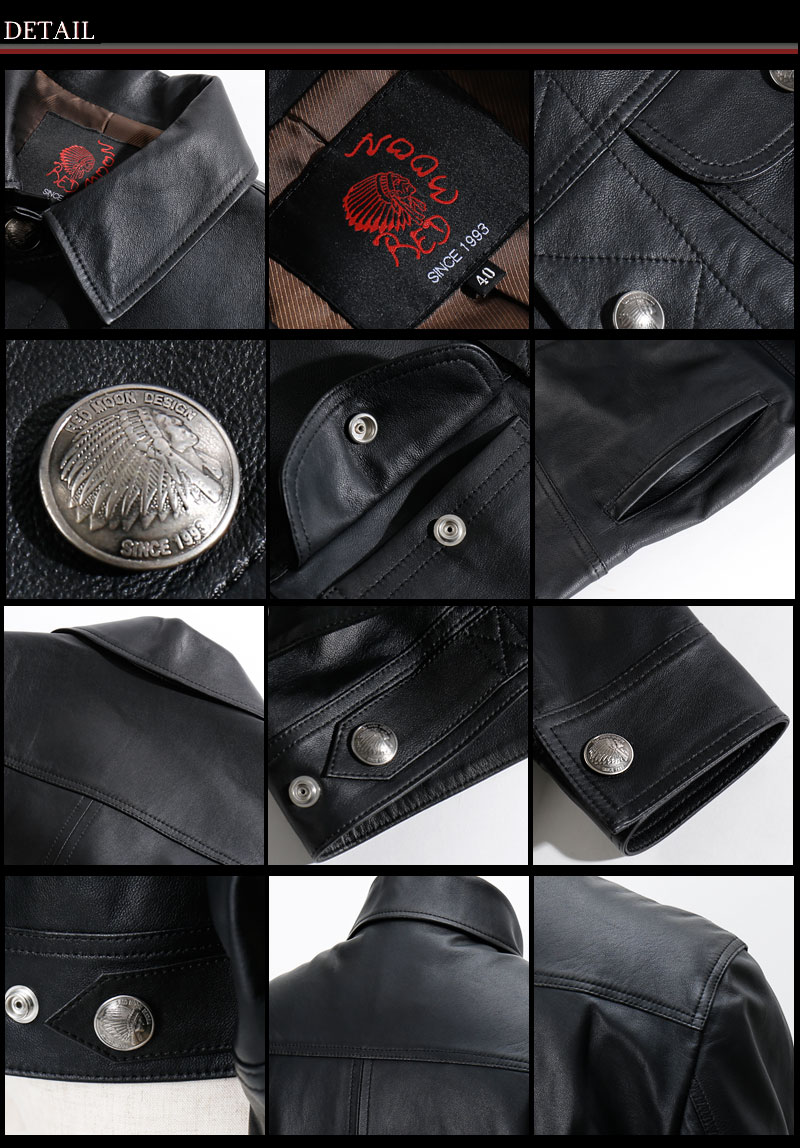 楽天市場】REDMOON レッドムーン Lambskin ラムスキンLEATHER JACKET