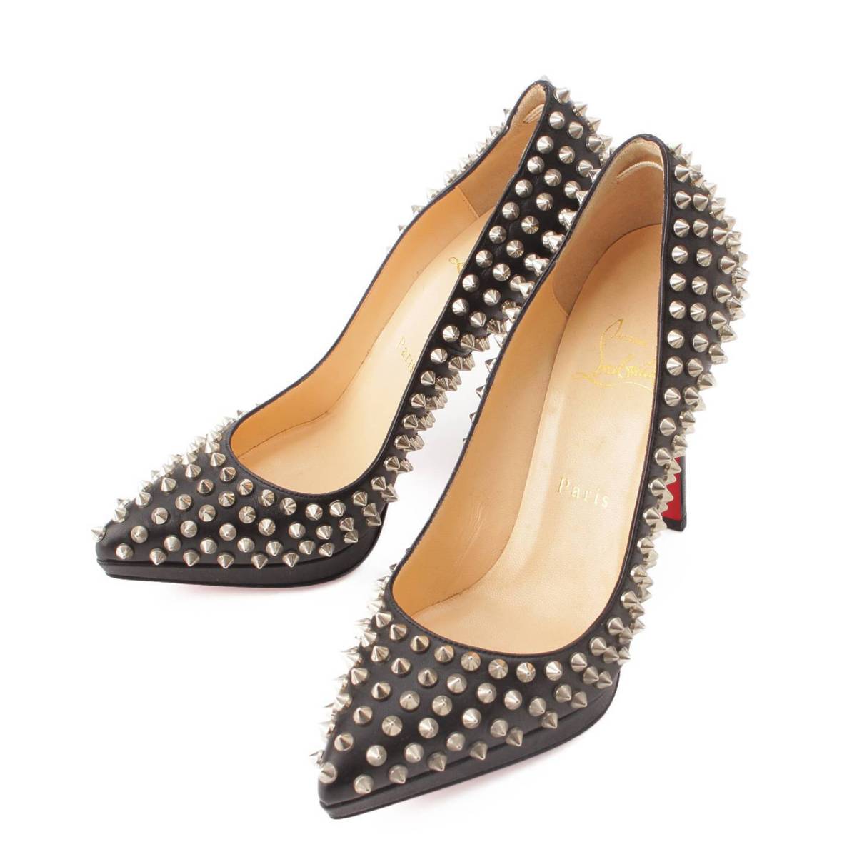 希少Christian louboutin パンプス スタッズ 37 1/2 希少Christian