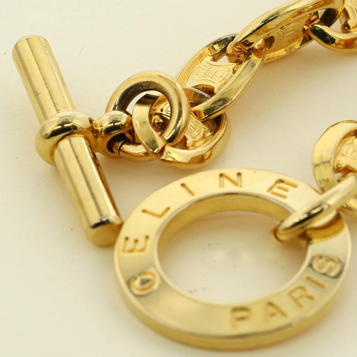 楽天市場】【中古】 CELINE （セリーヌ） Vintage ﾏｶﾀﾞﾑ Gold ﾌﾞﾚｽﾚｯﾄ