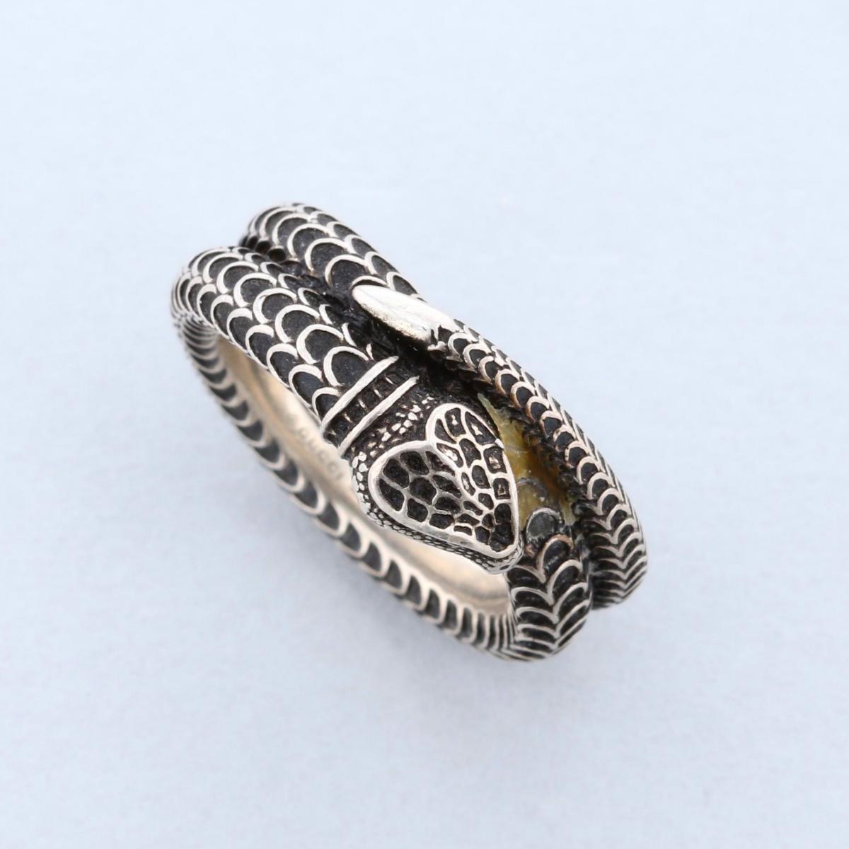 楽天市場】【中古】 GUCCI （グッチ） ｼﾙﾊﾞｰ ｽﾈｰｸ ﾘﾝｸﾞ 蛇