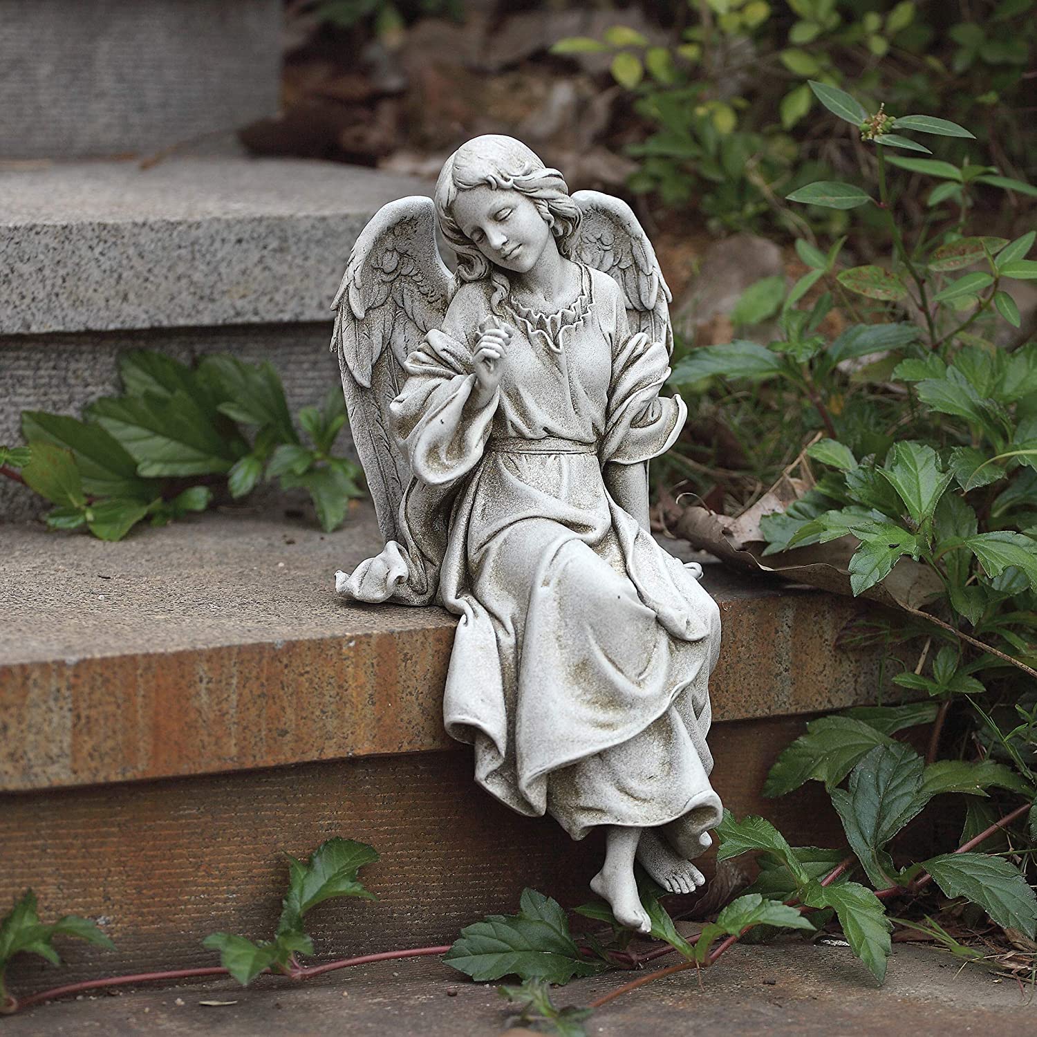 楽天市場】顔を左に向けて、見下ろしている天使 高さ 約30cm 彫像