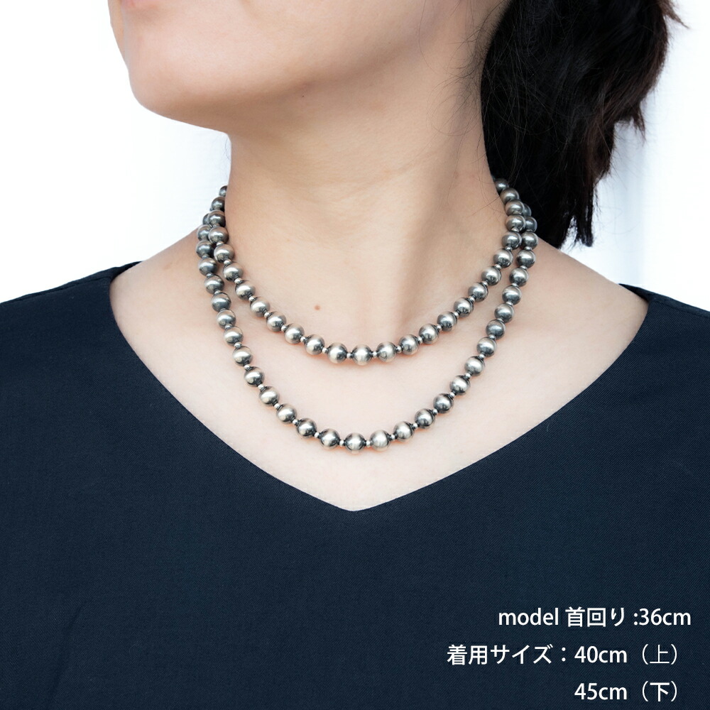 楽天市場】ナバホパール ネックレス シルバー925 8mm メンズ