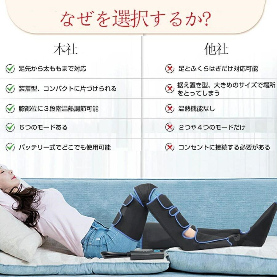楽天市場】【2024新登場 充電式 】 フットケア 膝 温感 足 ふくらはぎ