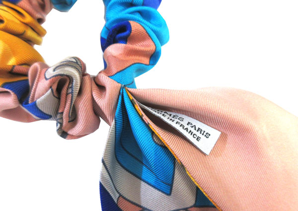 楽天市場】≪新品≫エルメス シュシュ ベラ ベージュ / ブルー リボン