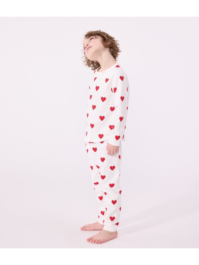 楽天市場】PETIT BATEAU ハートプリント長袖パジャマ プチバトー