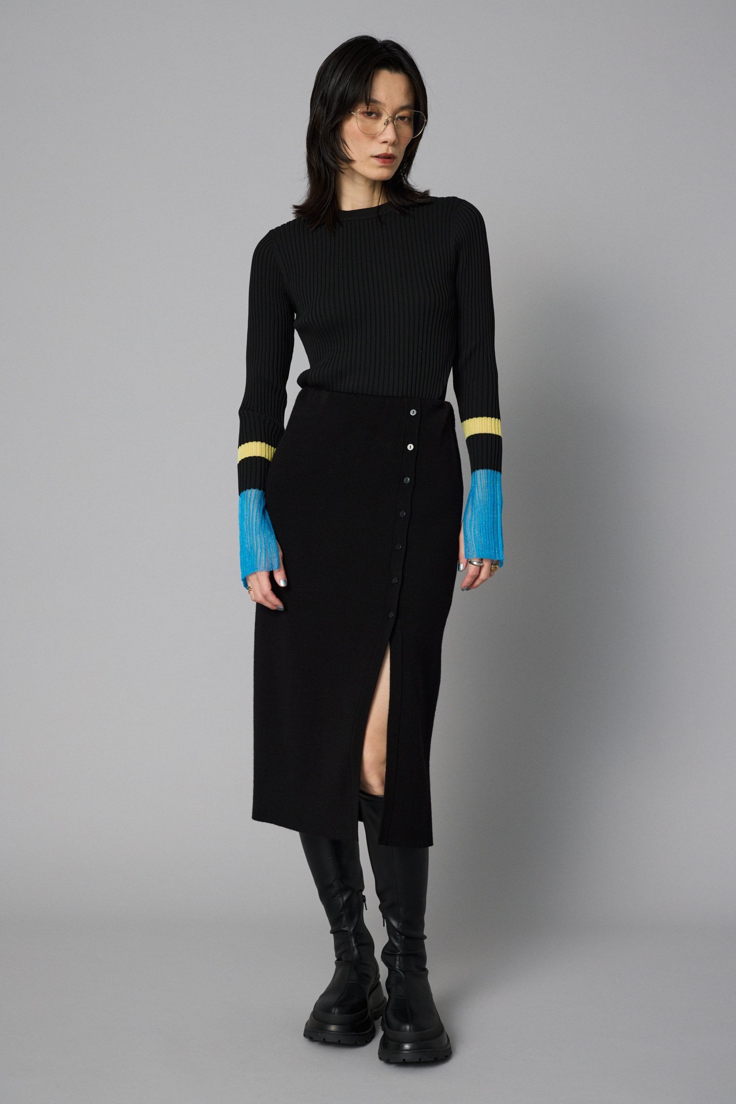 HeRIN.CYE｜Layered knit skirt | Rakuten Fashion(楽天ファッション