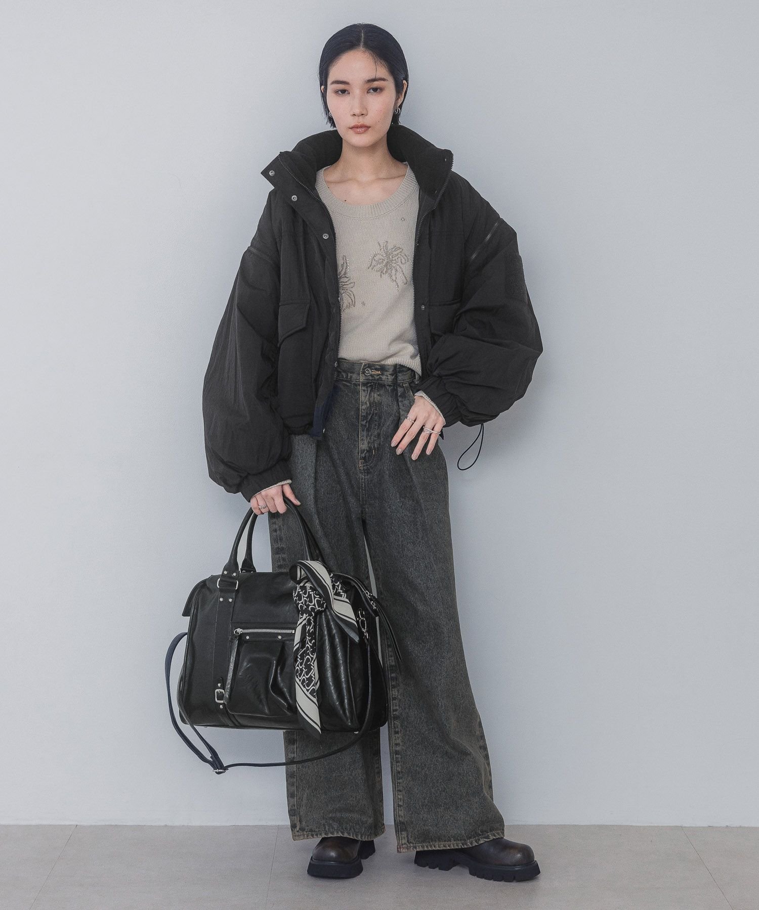 JEANASIS｜ソデ2WAYポケットボリュームショートコート | Rakuten