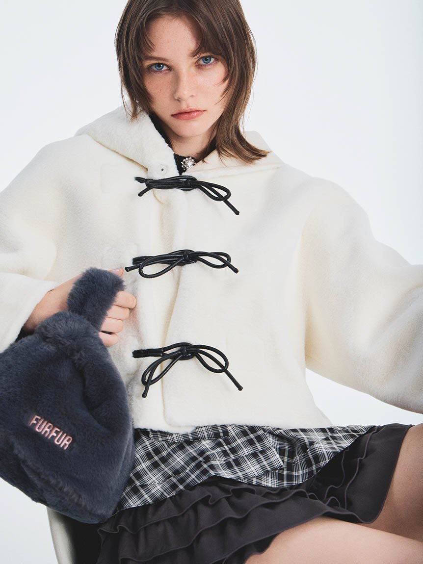 FURFUR｜リボンショートダッフルコート | Rakuten Fashion(楽天