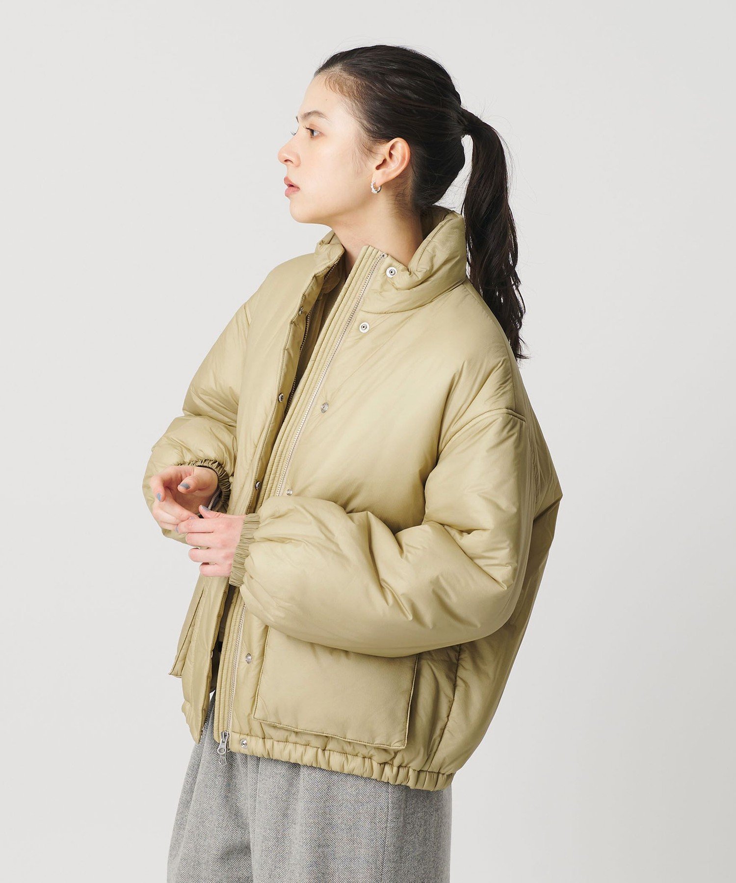 BEAUTY&YOUTH UNITED ARROWS｜ナイロンパデッド スタンドカラー