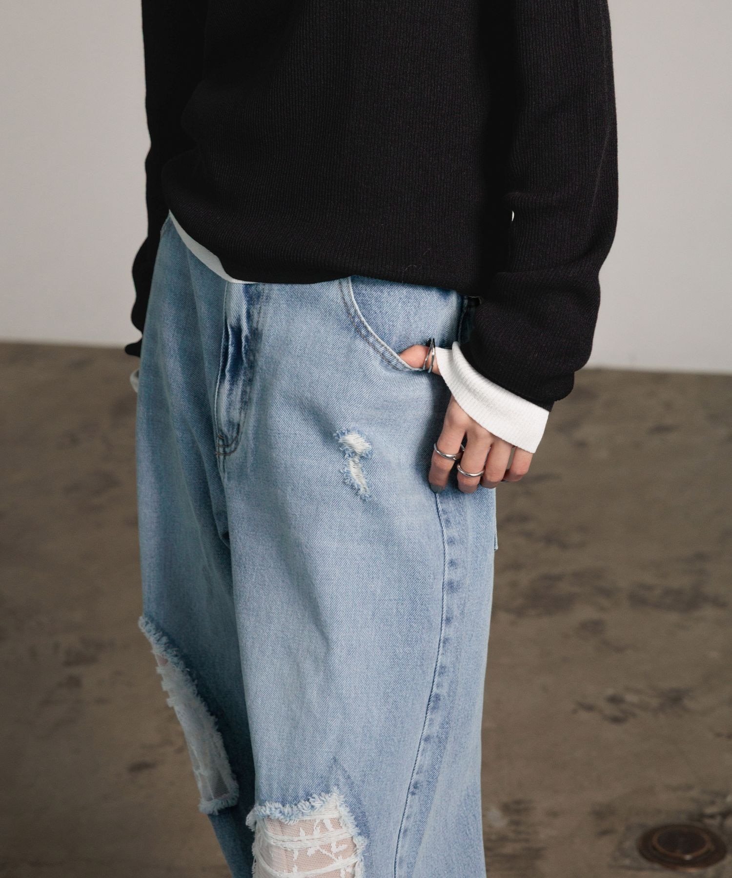 LOWRYS FARM｜レースデニム | Rakuten Fashion(楽天ファッション／旧