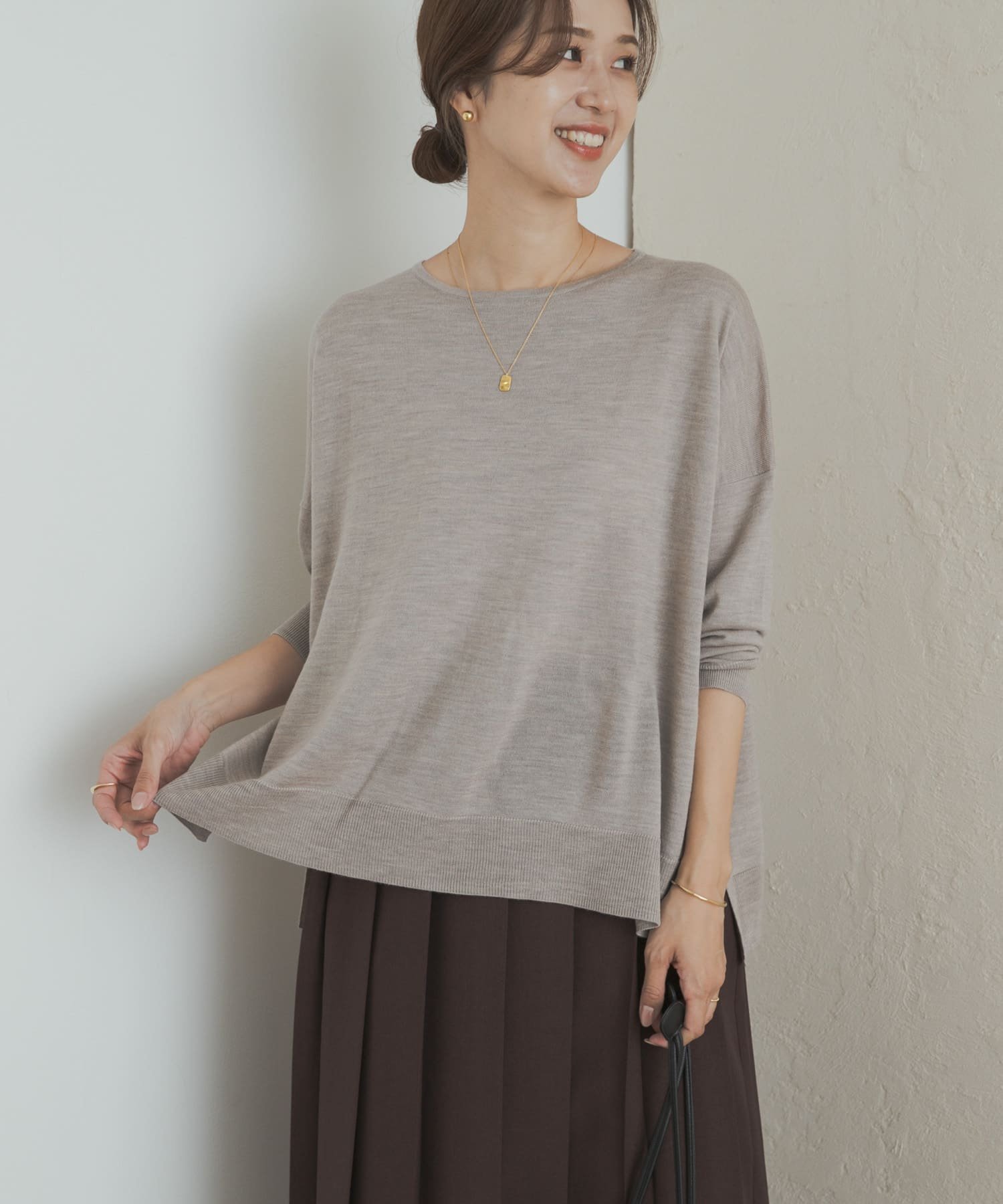 URBAN RESEARCH DOORS｜ウォッシャブルウールワイドプルオーバー