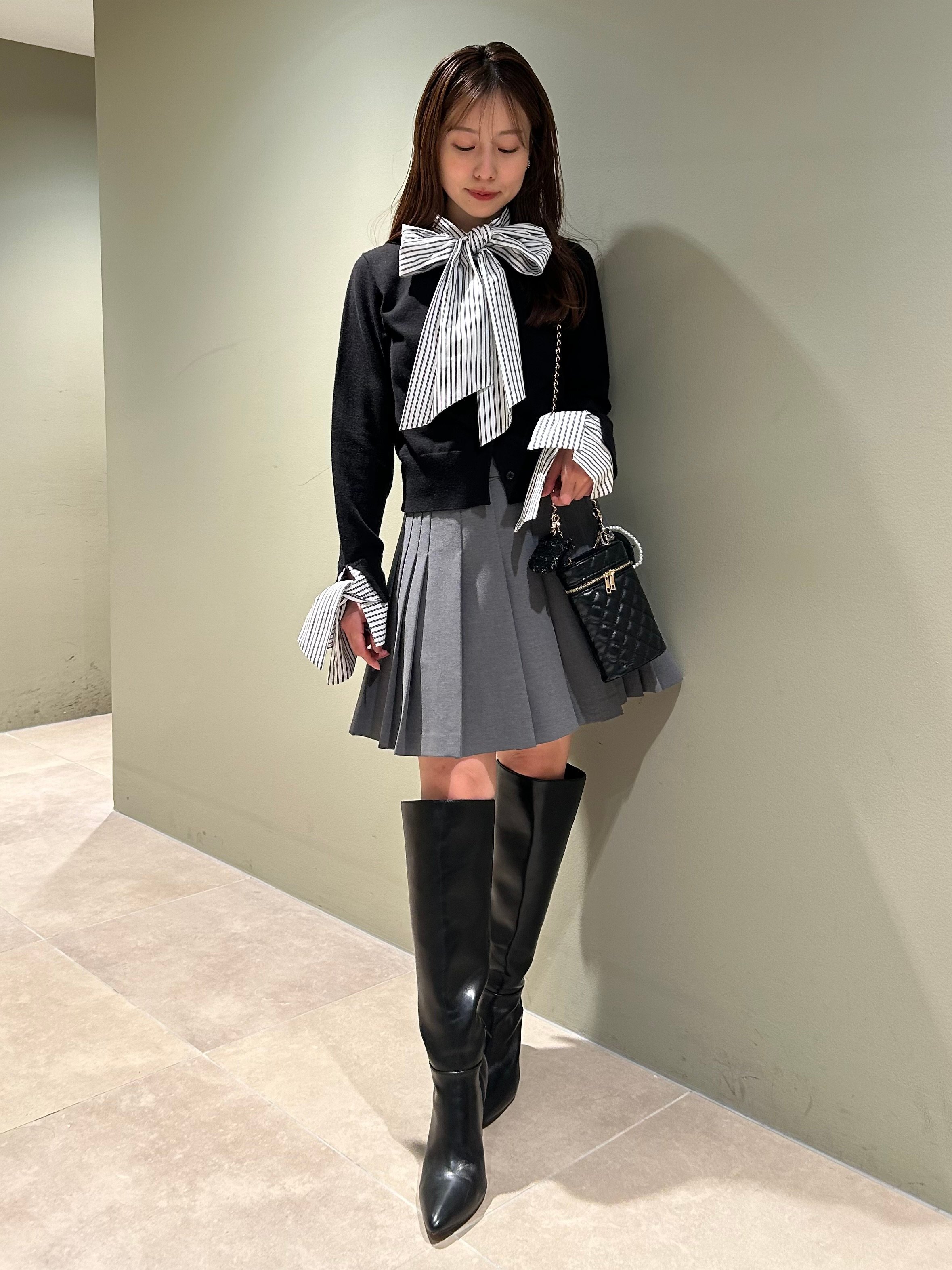 SNIDEL｜ボウタイドッキングニットプルオーバー | Rakuten Fashion