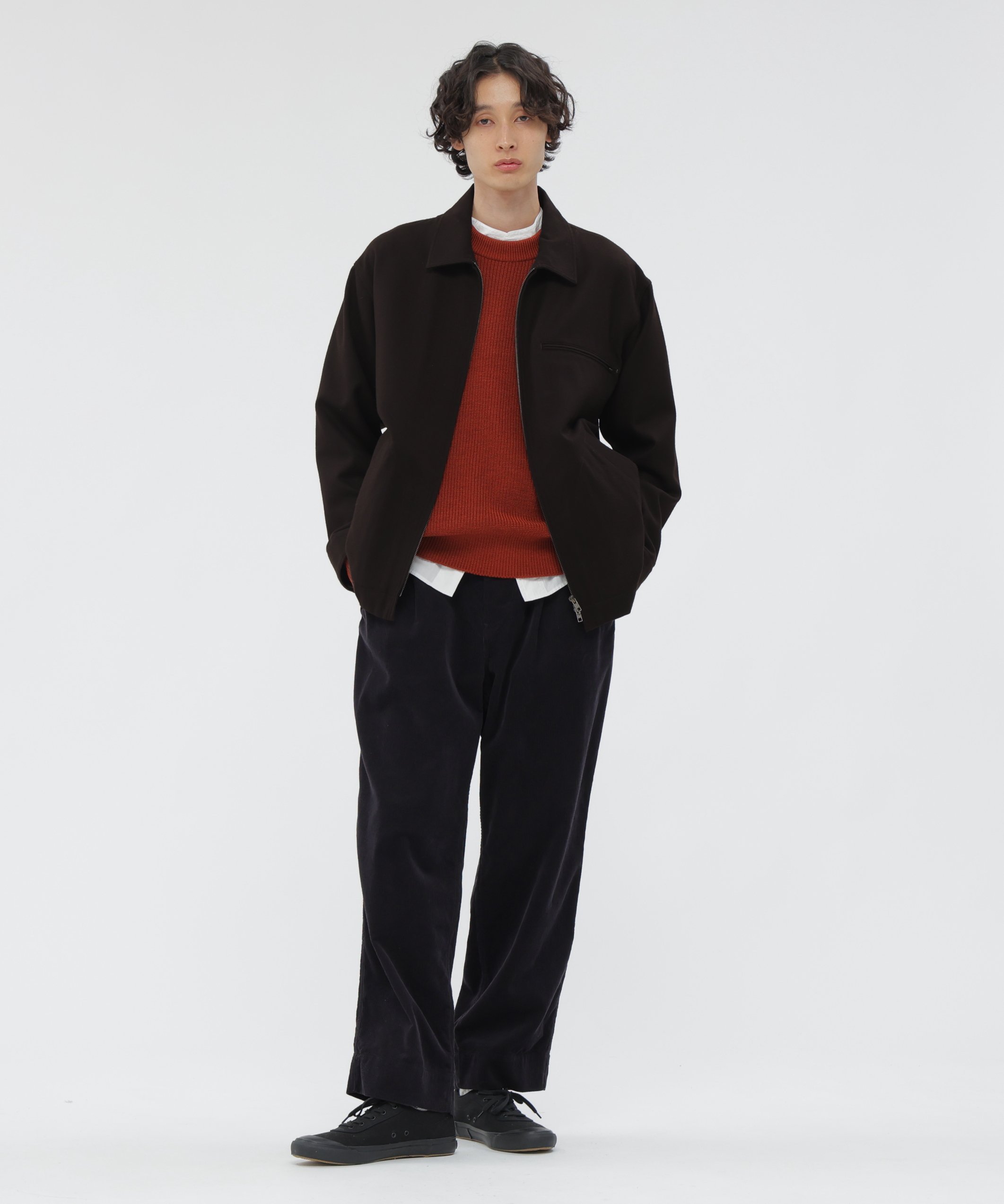 MARGARET HOWELL｜FELTED WOOL SHIRTING BLOUSON | Rakuten Fashion