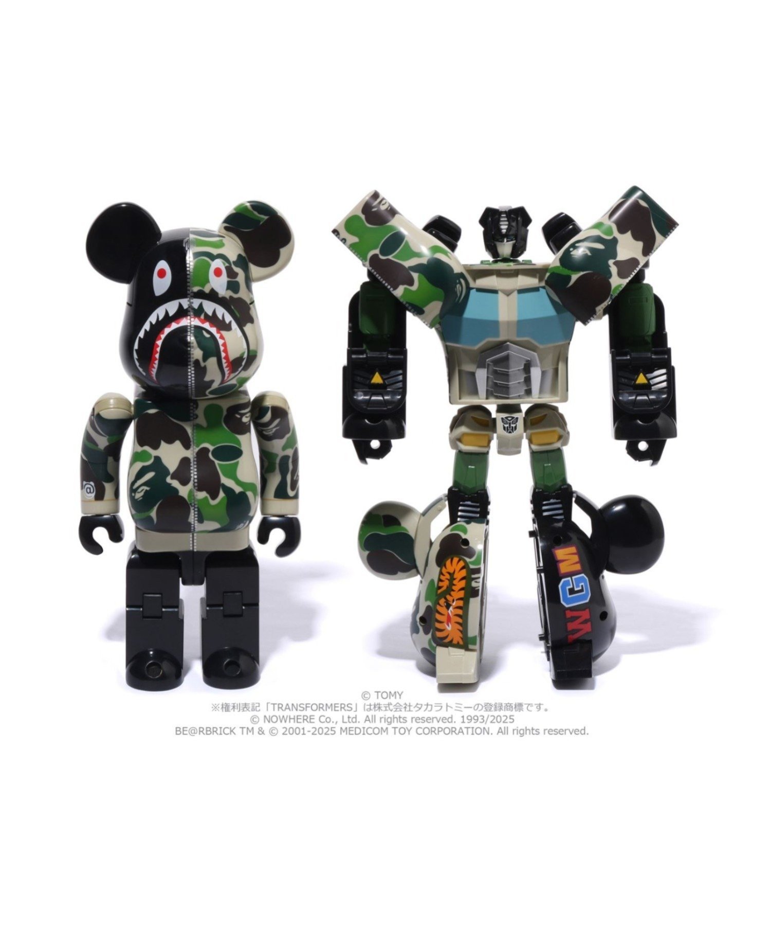 A BATHING APE｜BAPE X TRANSFORMERS X BE@RBRICK - ABC CAMO SHARK