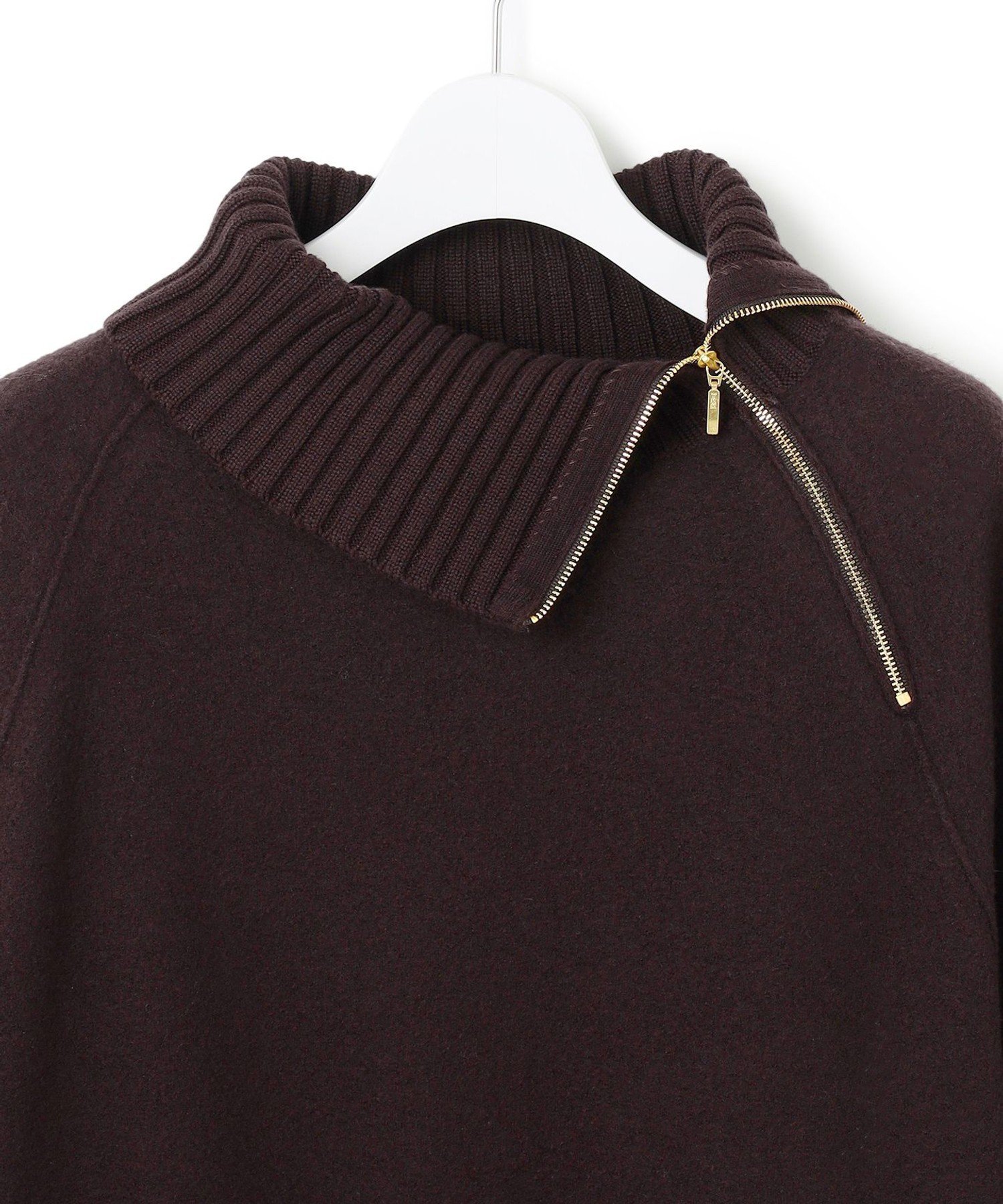 23区｜ボイルドウールコンビ ジップ タートルニット | Rakuten Fashion